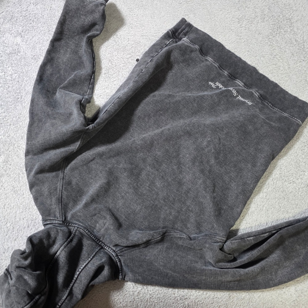 PRPS Mens Small Hoodie Charcoal Grey Bruised Never Broken Acid Wash Graphic - Picture 6 of 8